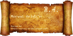 Morvai Arián névjegykártya